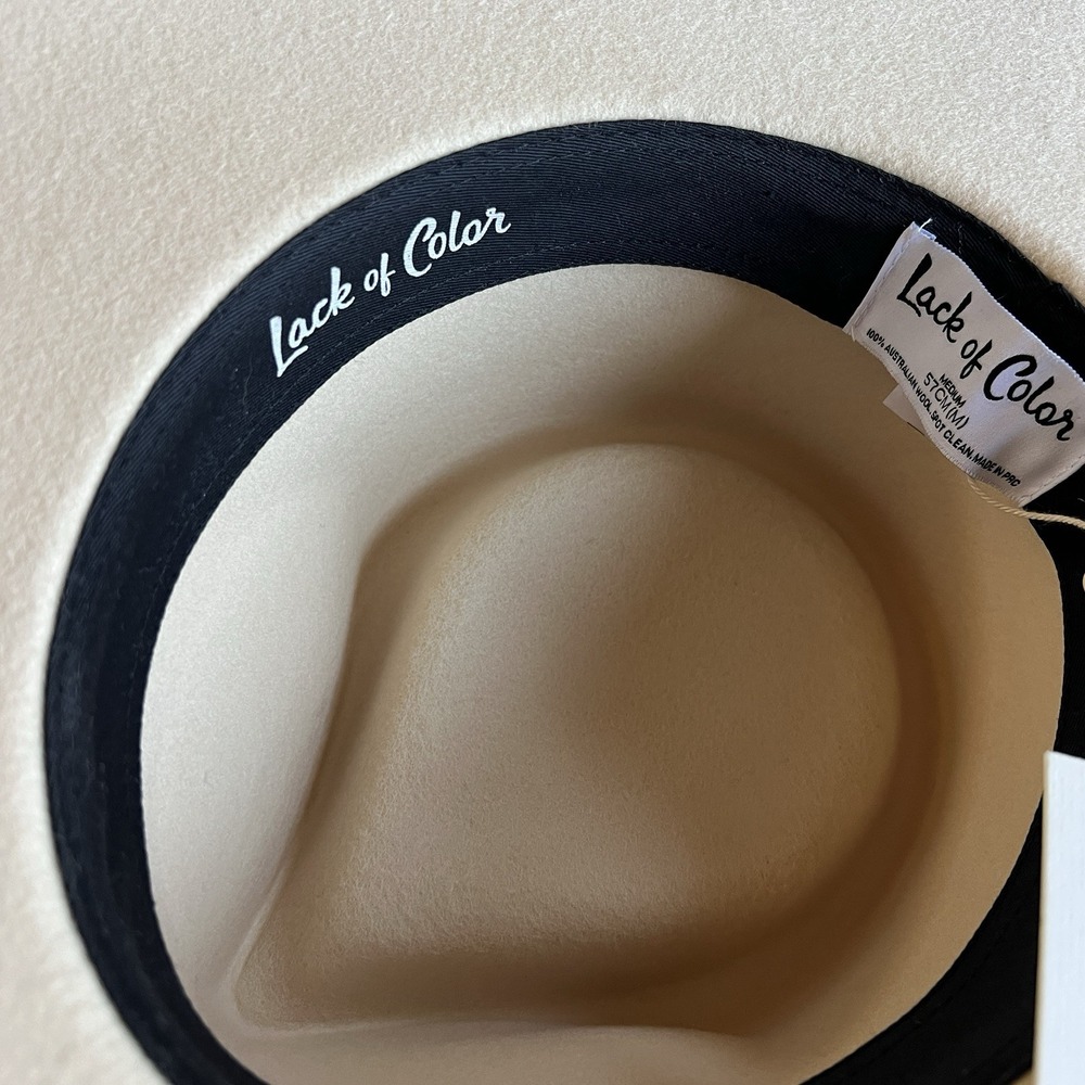 Lack Of Color Fedora Hat 100% Australian Wool Size Medium - Picture 15 of 15